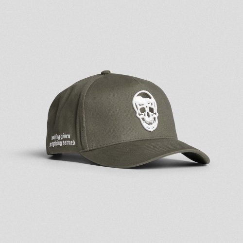 5 panel skull hat forge front