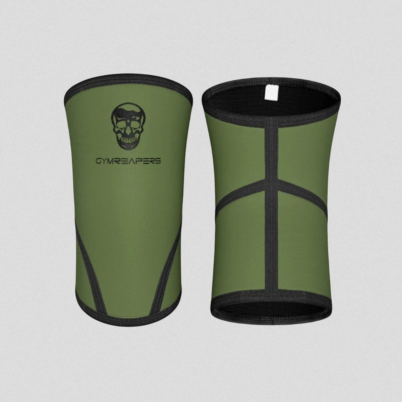 5mm elbow sleeves green black front back