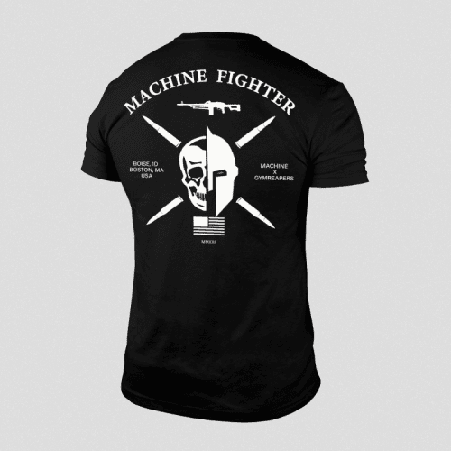 762 machine fighter tee black back