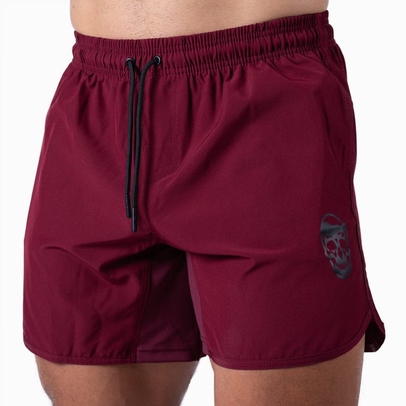 GR TrainingShorts Burgundy Cropped Front