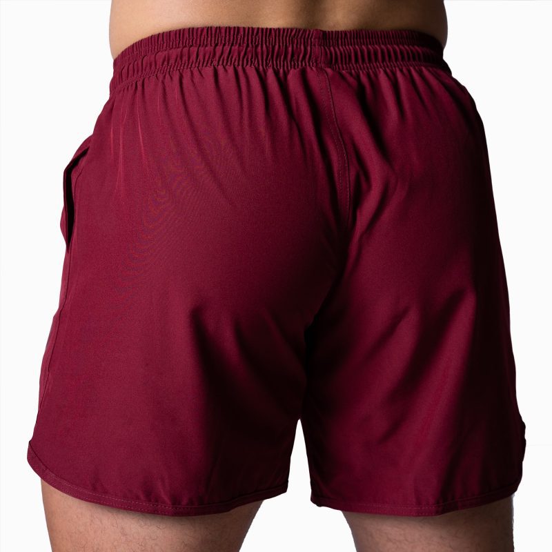 GR TrainingShorts Burgundy Cropped Rear