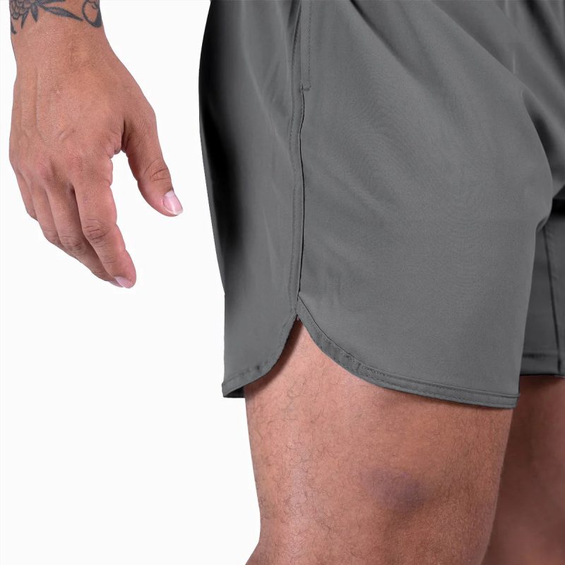 GR TrainingShorts Gray Cropped End shot