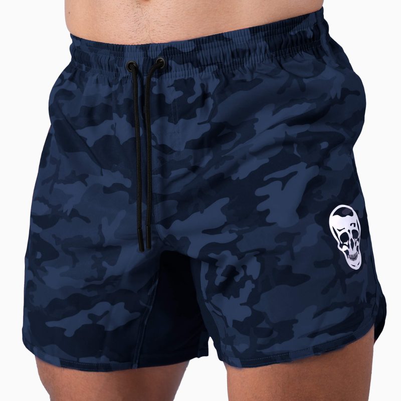 Training Shorts Wave Camo Cropped Front