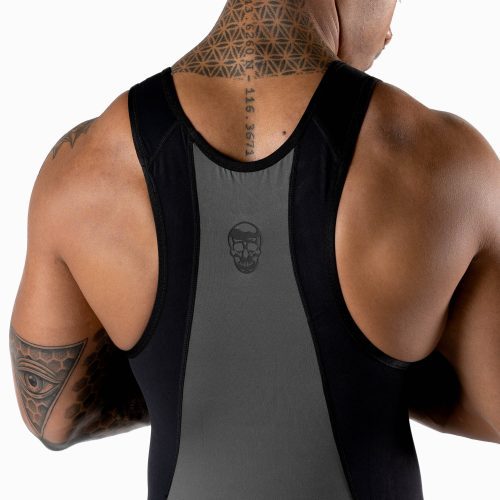 apex singlet gray close up