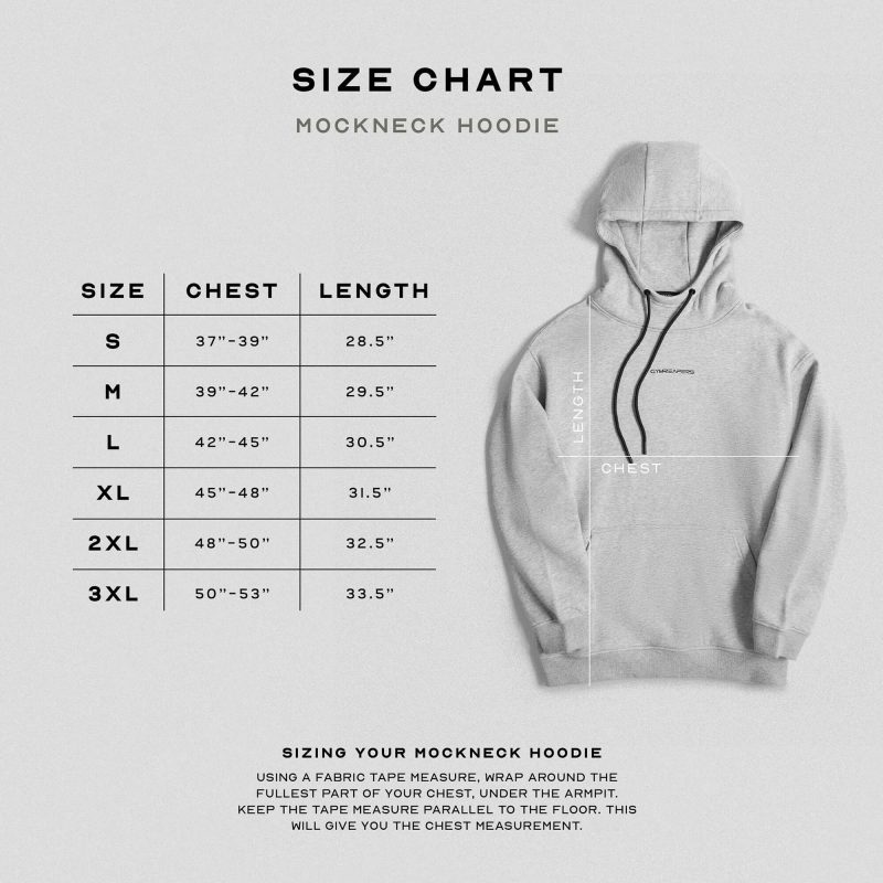 ascend mockneck hoodie heather gray size guide 1112a9c0 3579 4961 a598 c91f8c77c2df