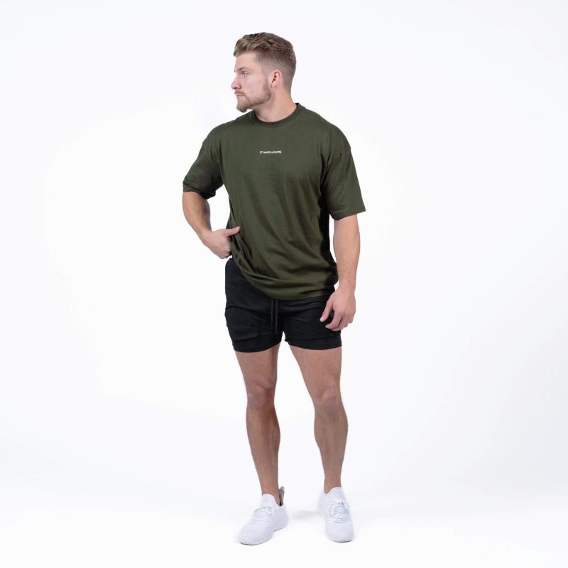 box tee green full front