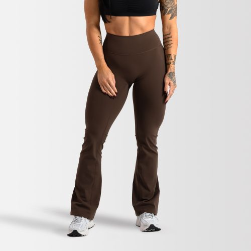 flare leggings brown half body main