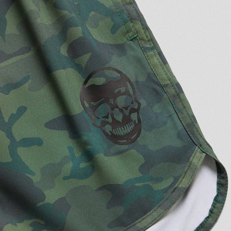 forest camo training short close up