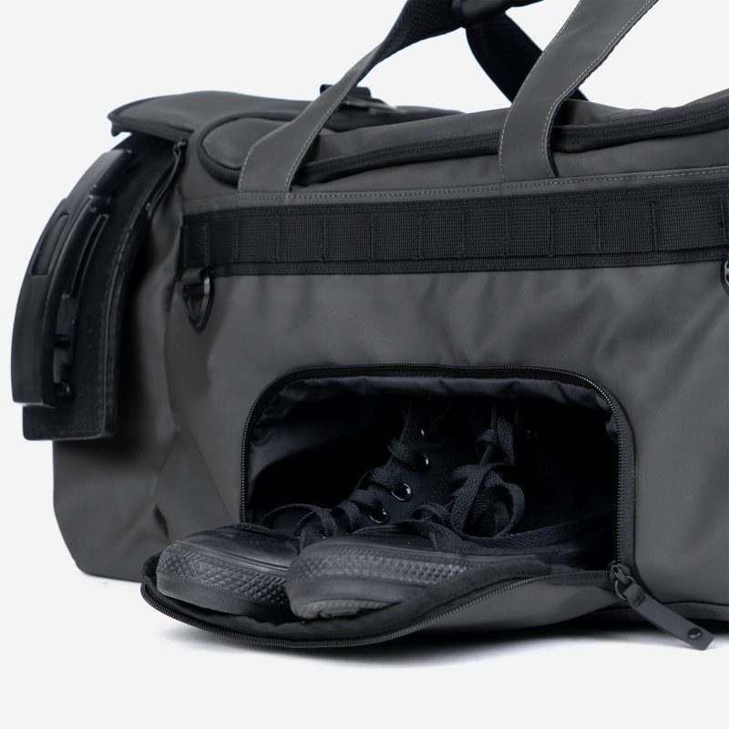 gunmetal duffle shoe pocket