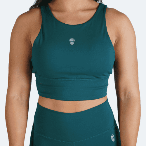 high neck sports bra