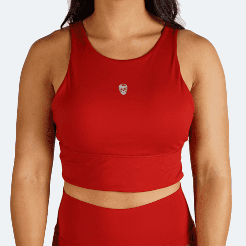 high neck sports bra