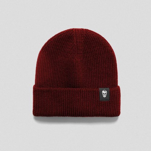 maroon beanie front