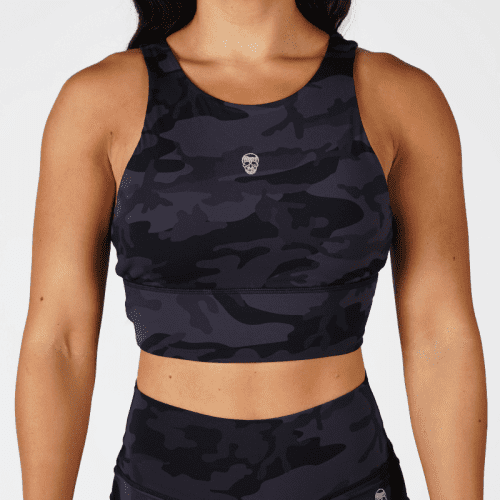 high neck sports bra