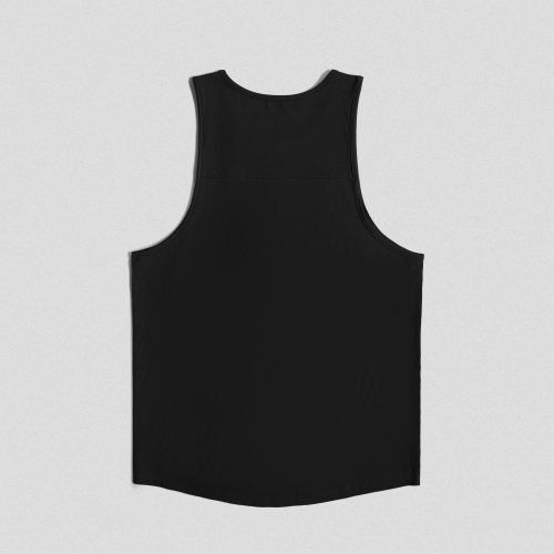 scoop hem tank black back