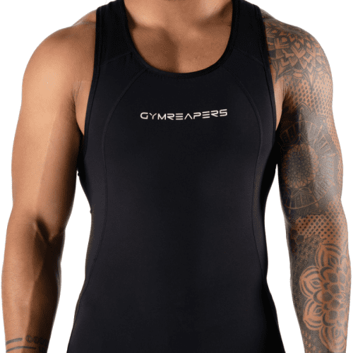 singlet black front