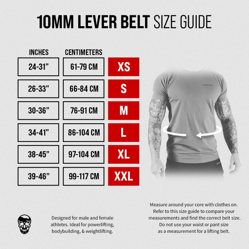 size chart 10mm lever belt gray texture 1 d9e4ddf6 f16b 4f71 a1cd ac42d93f9ccd