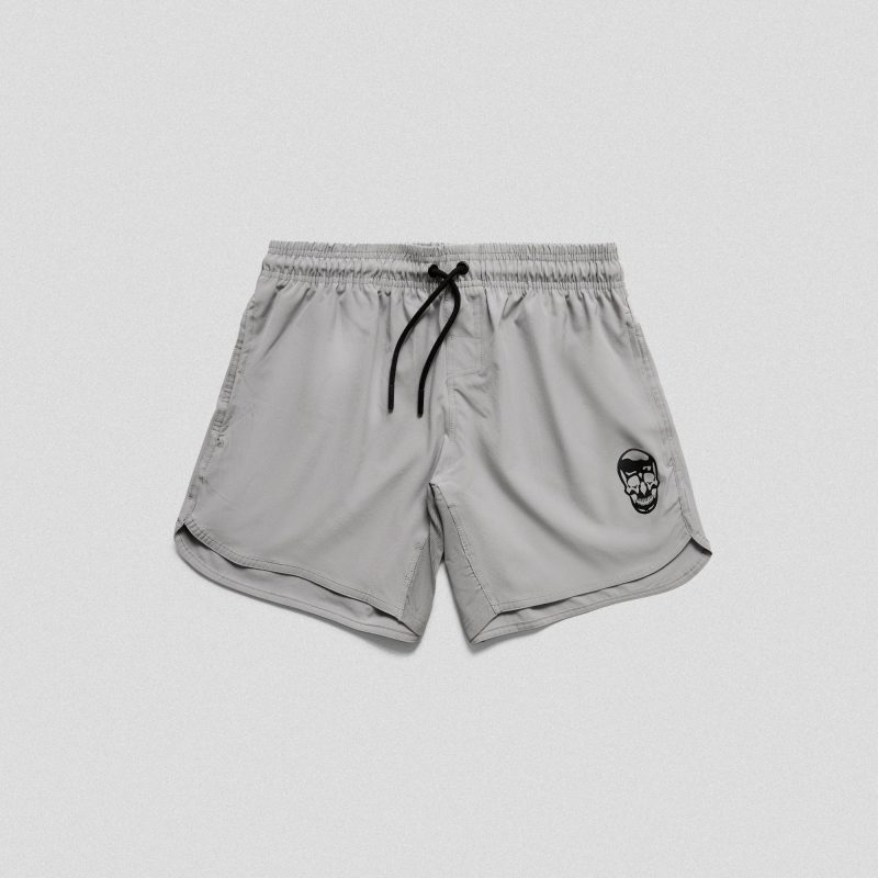 slate flat lay training shorts