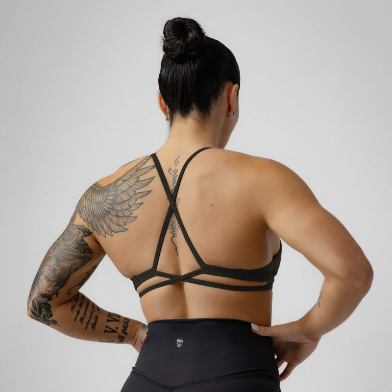 strategy bra forest green back