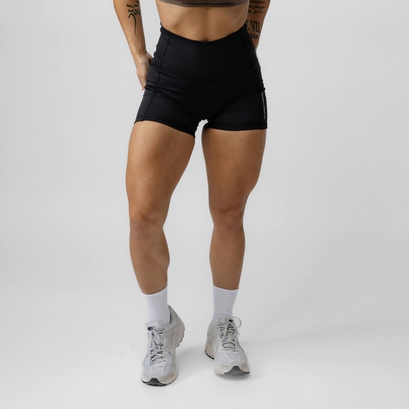 victory shorts black front main