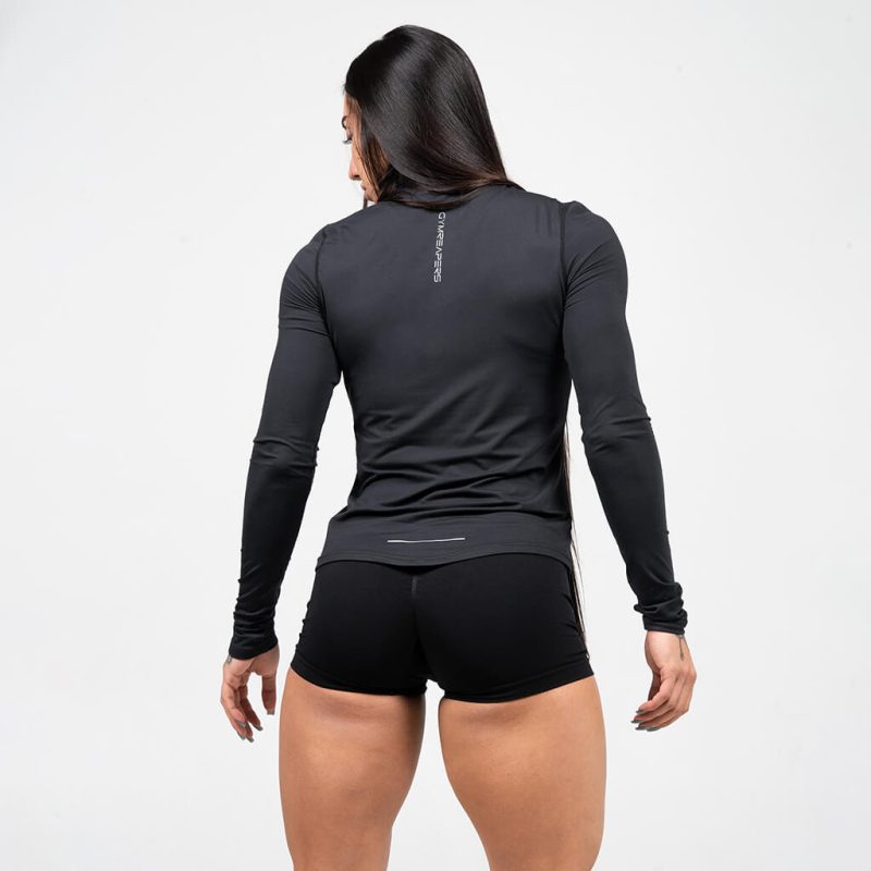 womens performance 1 4 zip black back