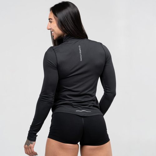 womens performance 1 4 zip black side