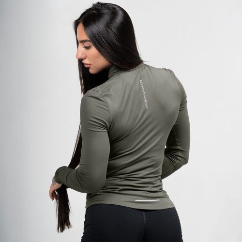 womens performance 1 4 zip green side