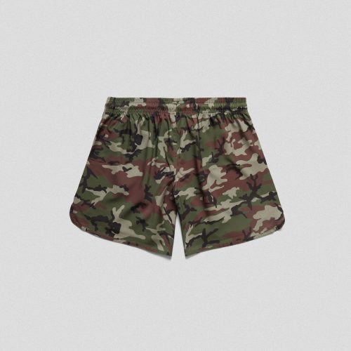 woodland camo training shorts back flat